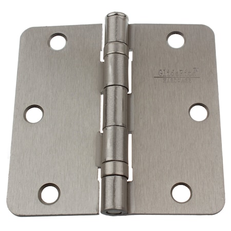 Gliderite Hardware 3-1/2 in. Satin Nickel Ball Bearing Door Hinge with 1/4 in. Corner Radius - 3514-2BB-SN 3514-2BB-SN-1